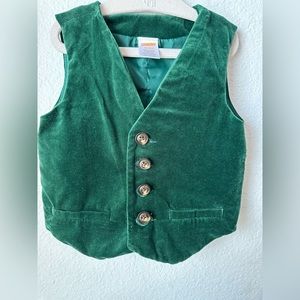 Boys Velvet Vest - A Royal Christmas - Green